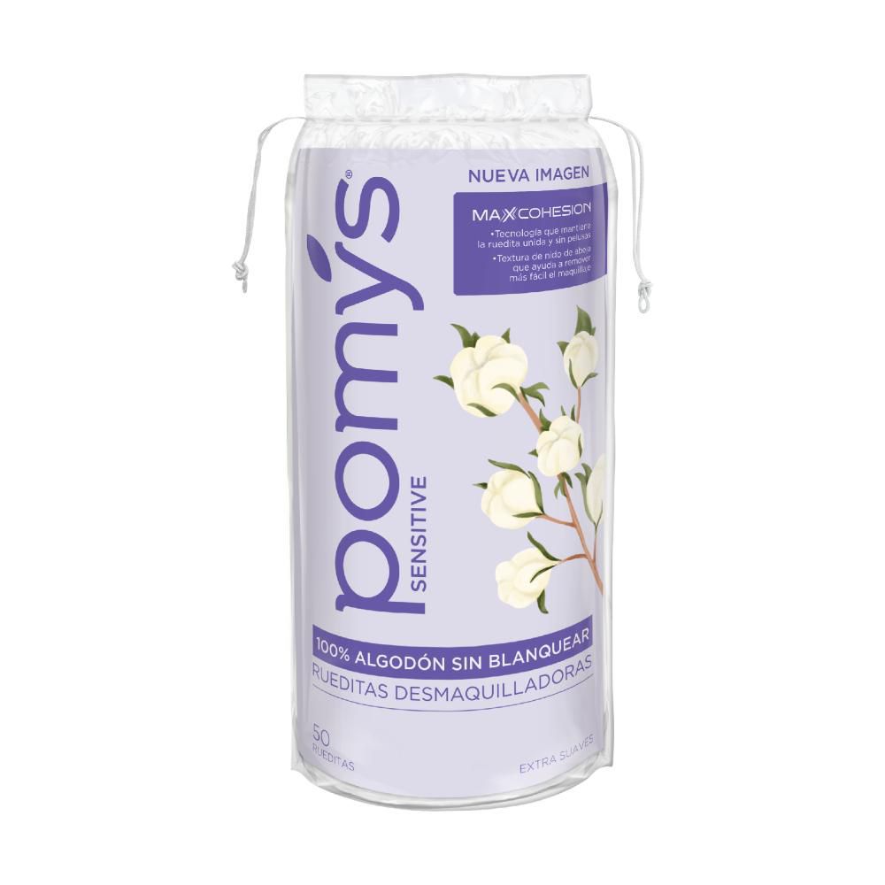 Rueditas desmaquilladoras POMYS faciales sensitive (50  und) img #1