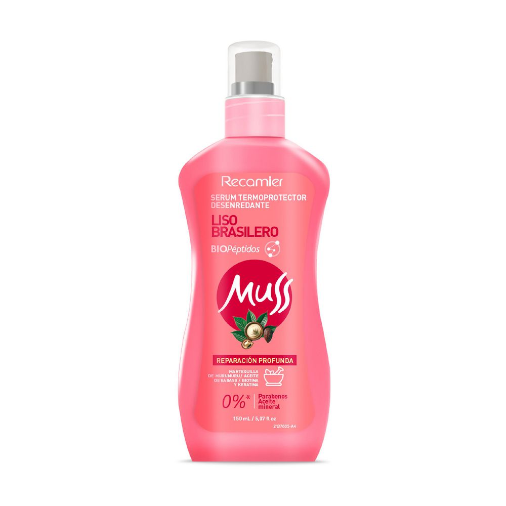 Sérum capilar MUSS termo protector desenredante (150  ml)