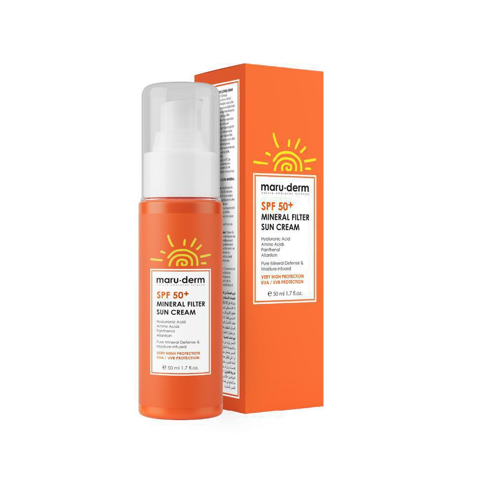 Protector Solar Spf 50+ Con Filtro 100% Mineral Maruderm 50Ml