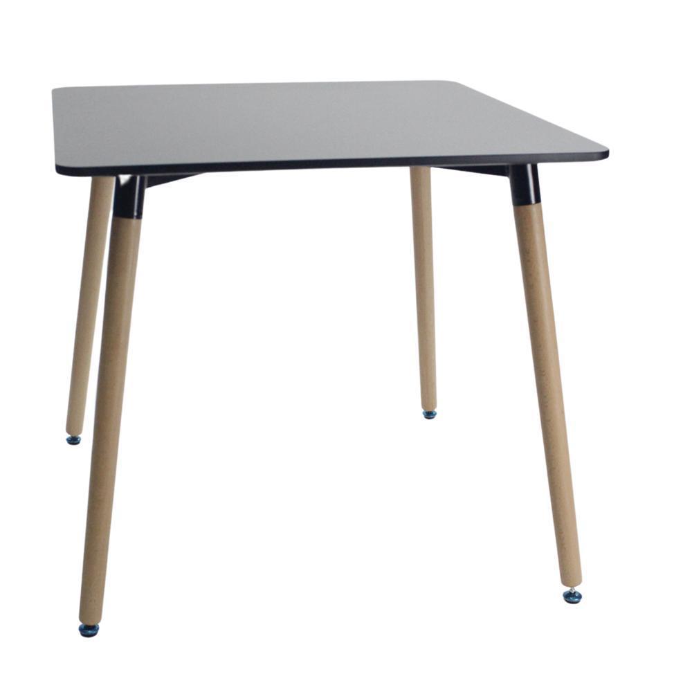 Mesa De Comedor Eames Cuadrada Color Negro