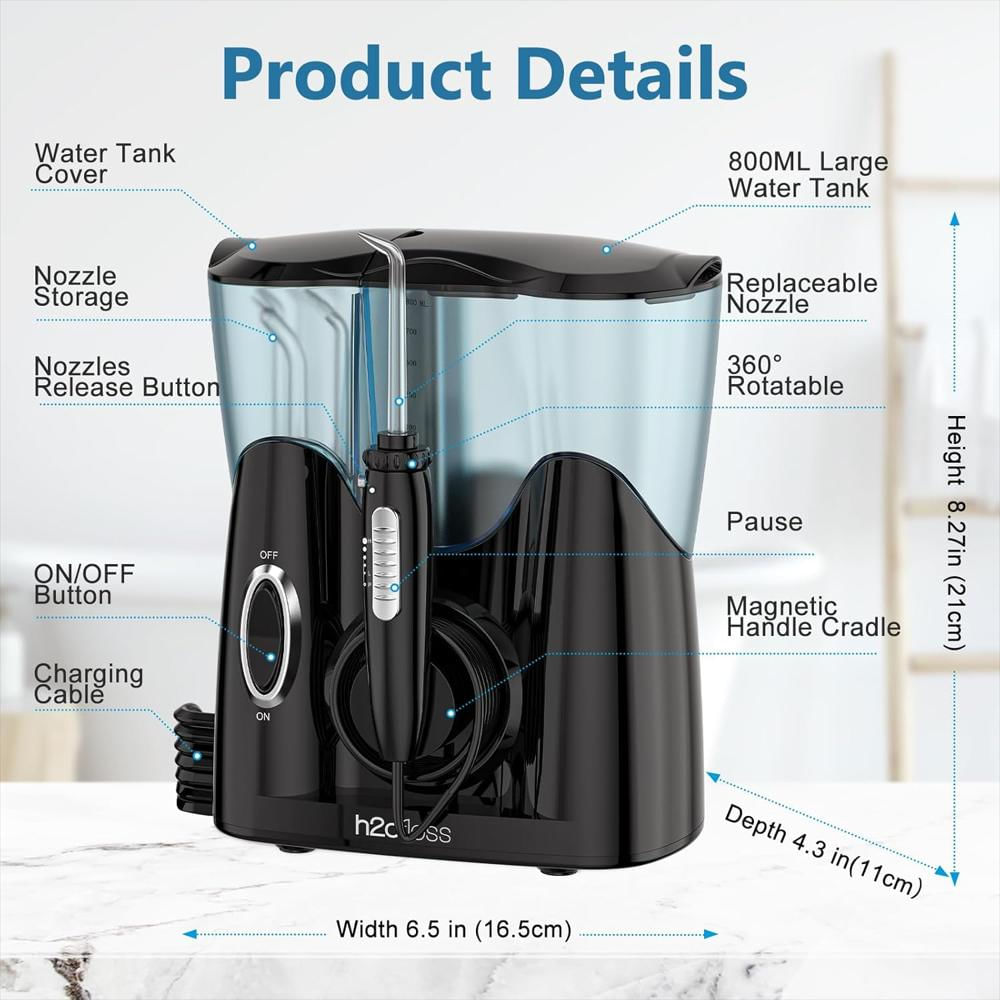 Limpiador Dental H2ofloss Negro img #5