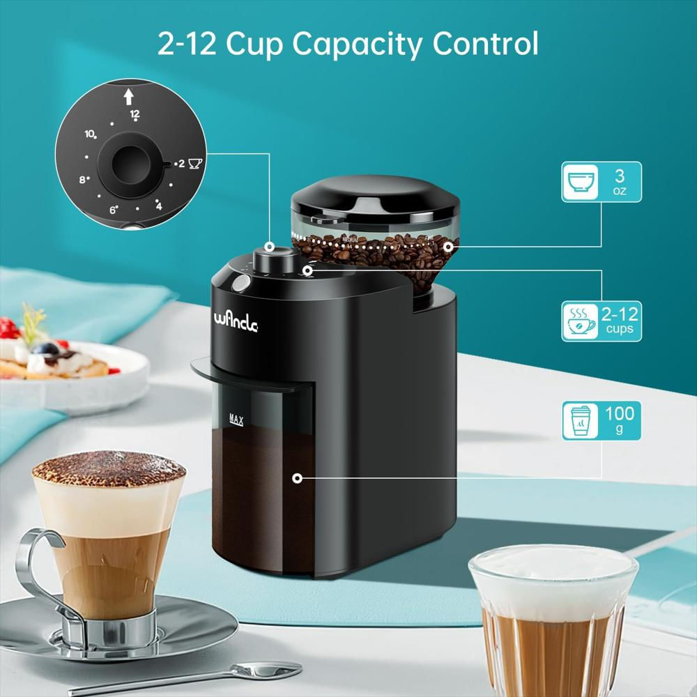 Molinillo Wancle De Café Eléctrico Negro img #3