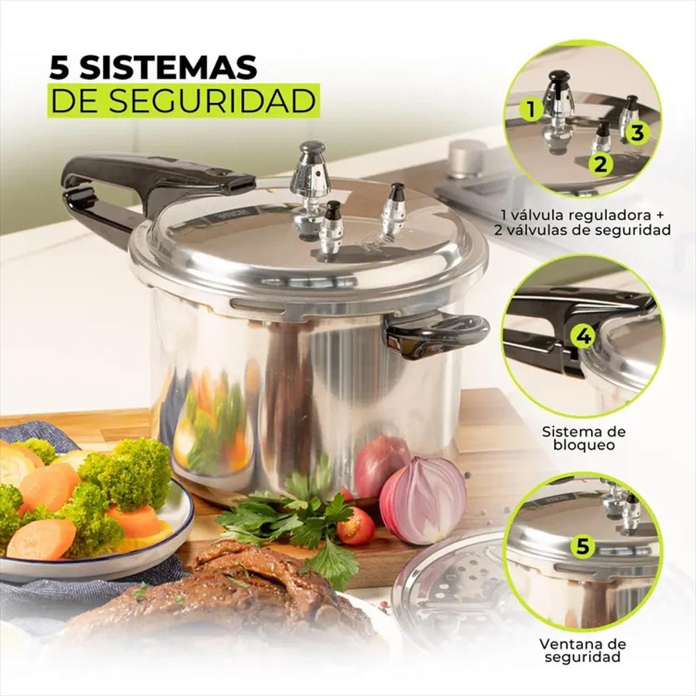 Olla Presión 6 Lt 3 Valvulas 5 Sistemas De Seguridad img #4