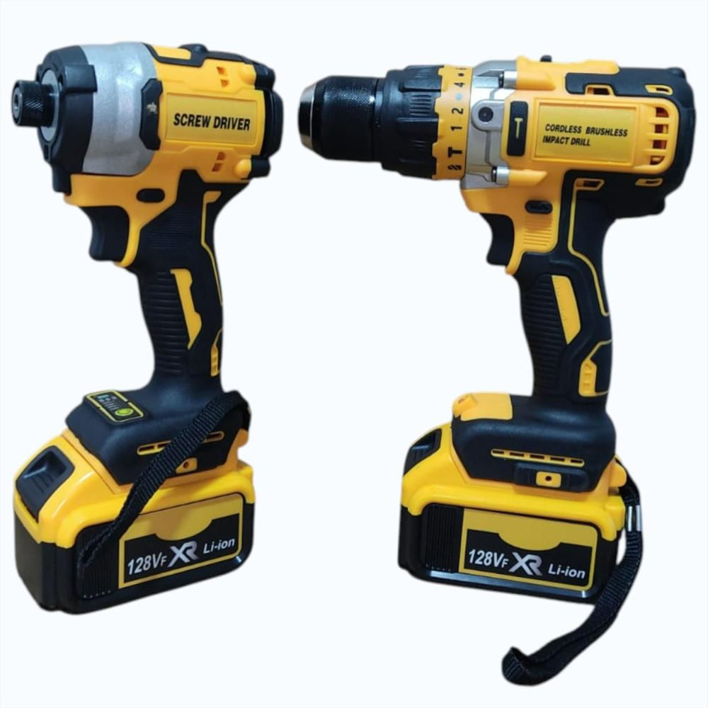 Combo Inalámbrico Taladro Percutor + Taladro De Impacto 128V Brushless Am img #2