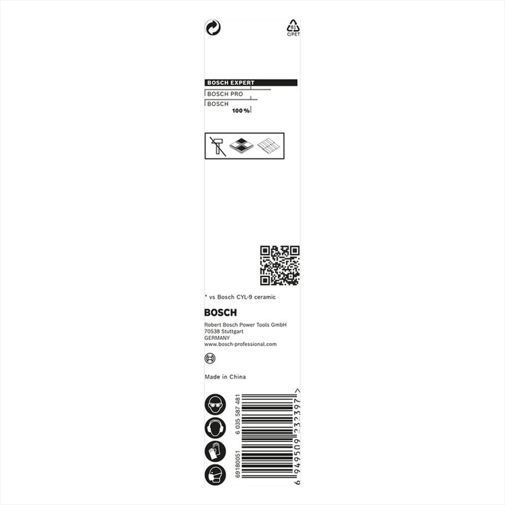 Broca Porcelanato Bosch Expert Hex 9 Hard Ceramics 3X90mm img #4