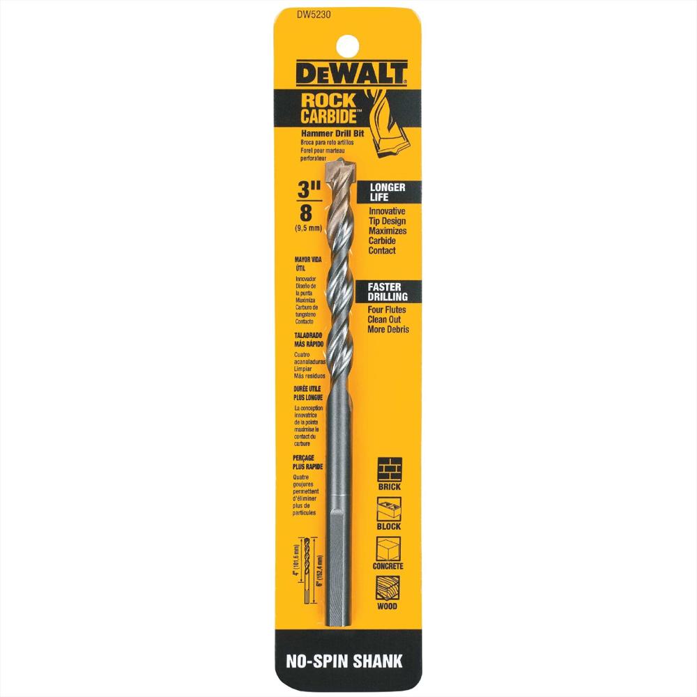 Broca Para Muro 3/8 pulgadas X 6 pulgadas Premium Dw5230 img #4