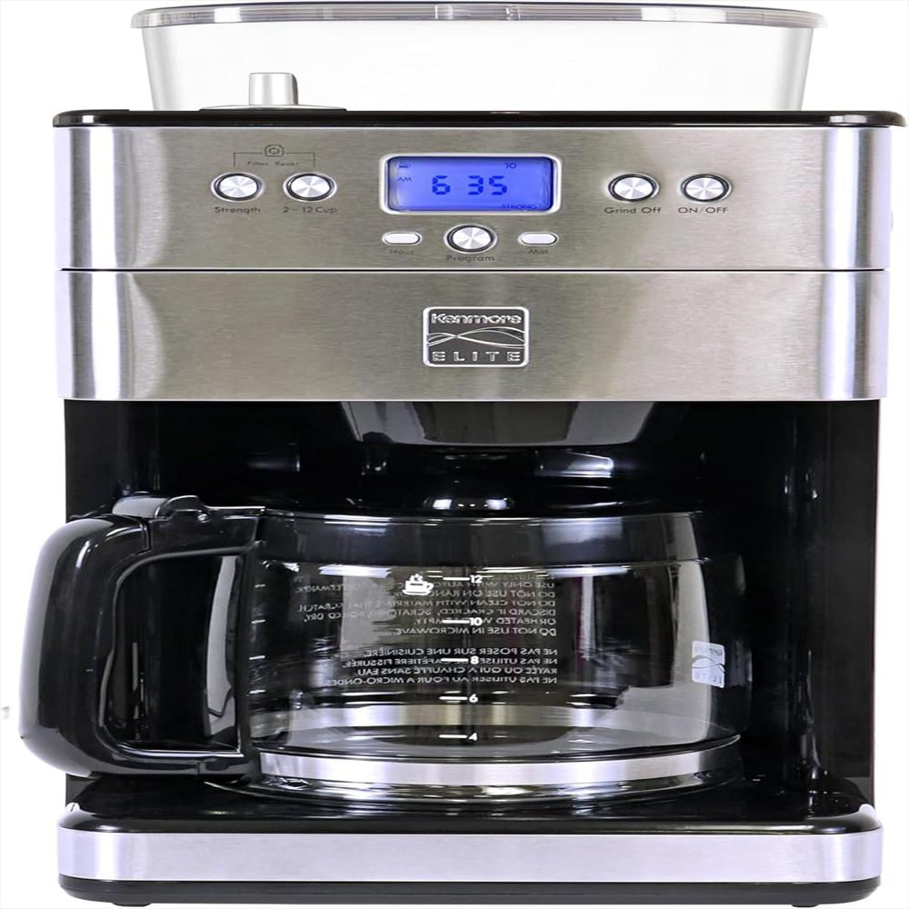 Cafetera Koolatron Koolatron Molinillo Integrado Grind & Brew 12 Tazas Programable Café Recién Molido img #1