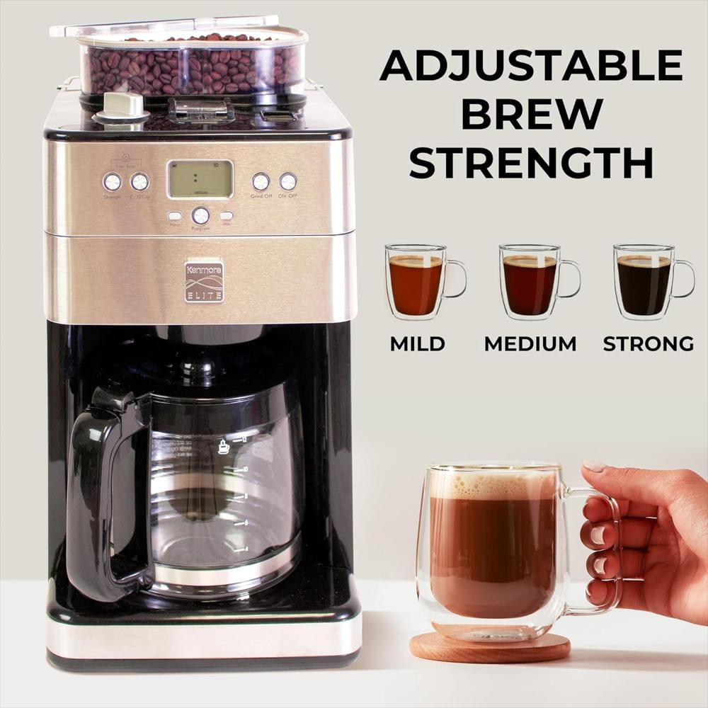 Cafetera Koolatron Koolatron Molinillo Integrado Grind & Brew 12 Tazas Programable Café Recién Molido img #3