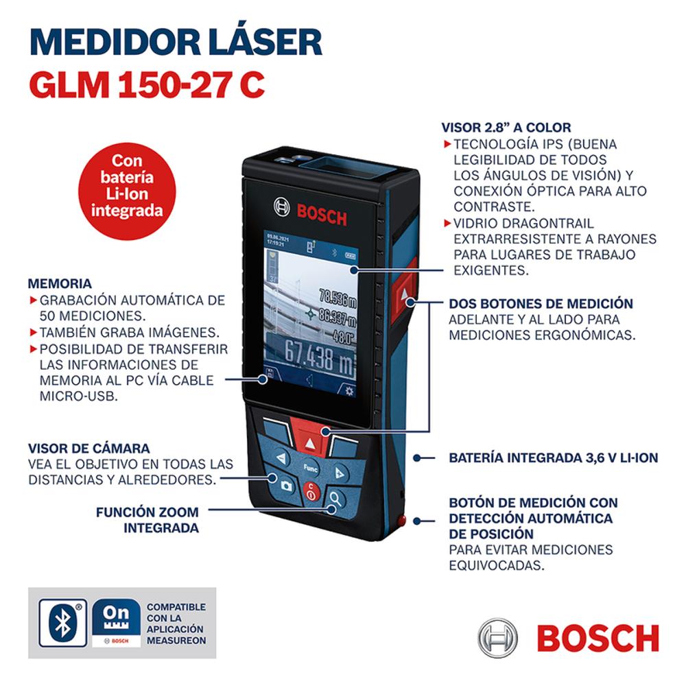 Medidor Laser Glm 150 27C 150Mt Con Bluetooth img #5
