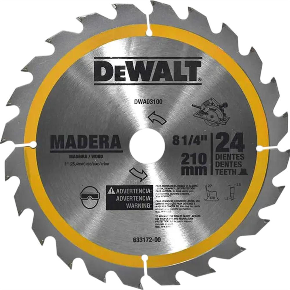 Disco Sierra Para Madera 8.1/4 pulgadas X 24Tpi Eje 1 pulgadas img #1