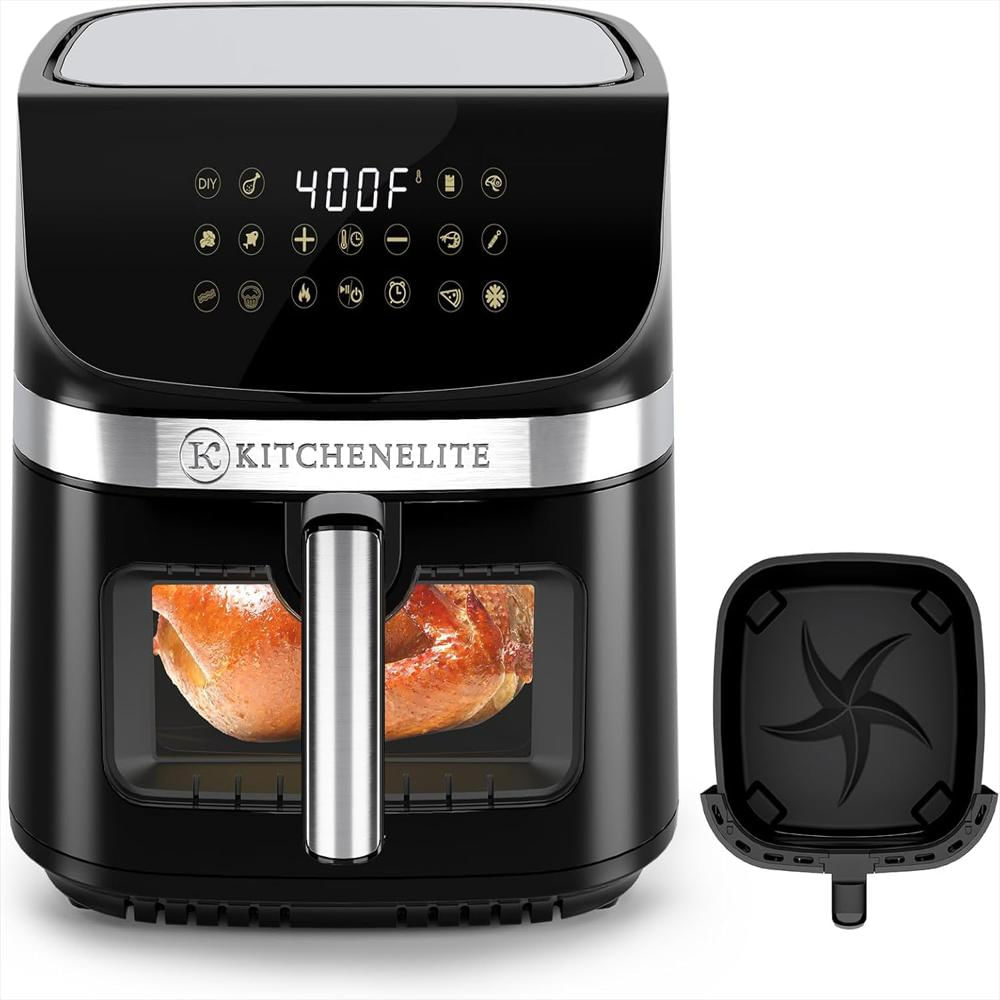 Freidoras Kitchen Elite Ref Kitchen Elite 9.5 Qt (8.98 L) 1700W, Ventana, Temp 400°F, 9 Preajustes, Control 1 Min. img #1