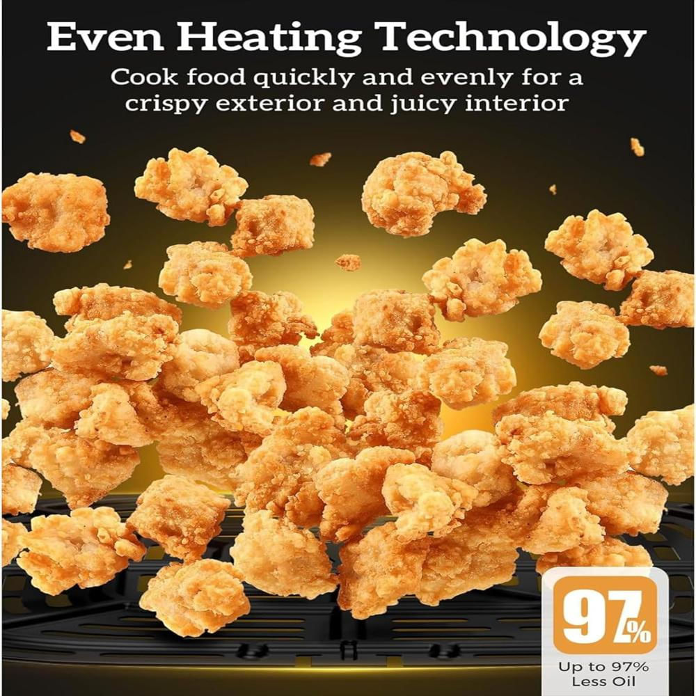 Freidoras Kitchen Elite Kitchen Elite Acero Inoxidable Horno Digital 6 Programas Pantalla Digital 5.28 Qt (5 L) Cesta img #5