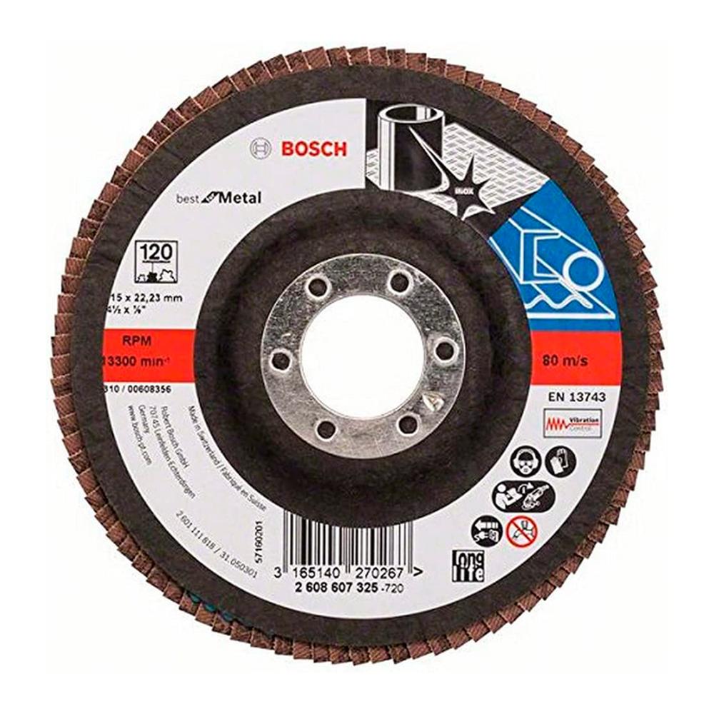 Disco Flap Recto 4.1/2 pulgadas Grano 120 Best Metal img #1