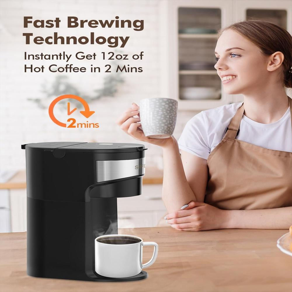 Cafetera De Cápsulas Sifene 2 En 1 6 12 Oz Color Negro img #4