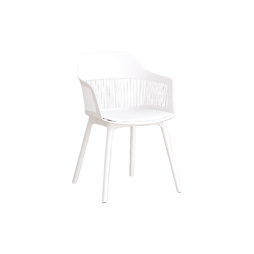 Silla Con Cojin Max, Color Blanco, Con Espaldar En Rejilla img #1