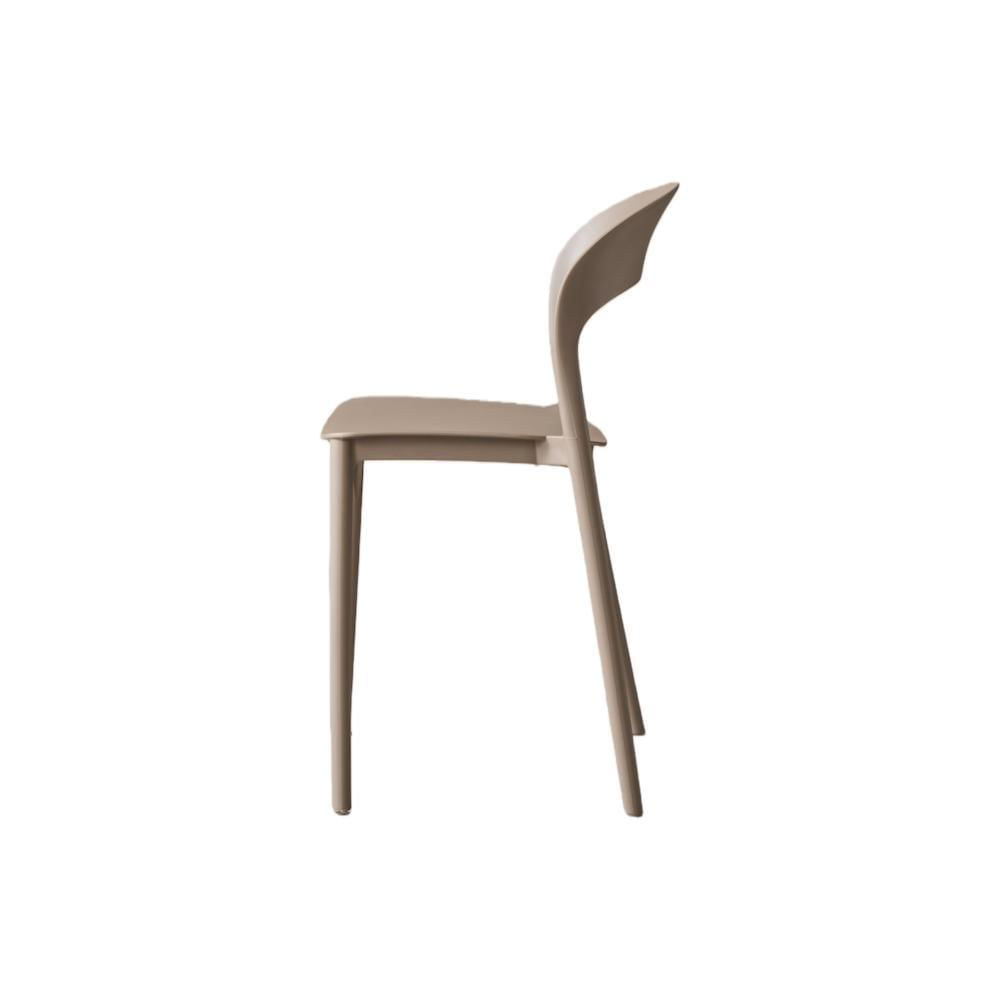 Silla Patrick, Color Taupe, Con Espaldar Y Diseño Moderno img #4