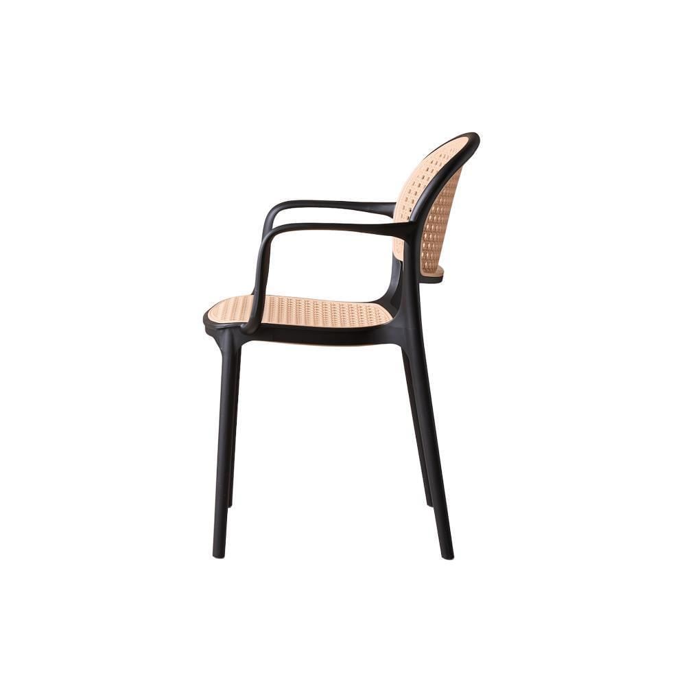 Silla Con Brazos Nest, Color Negro Y Taupe, Con Espaldar img #4