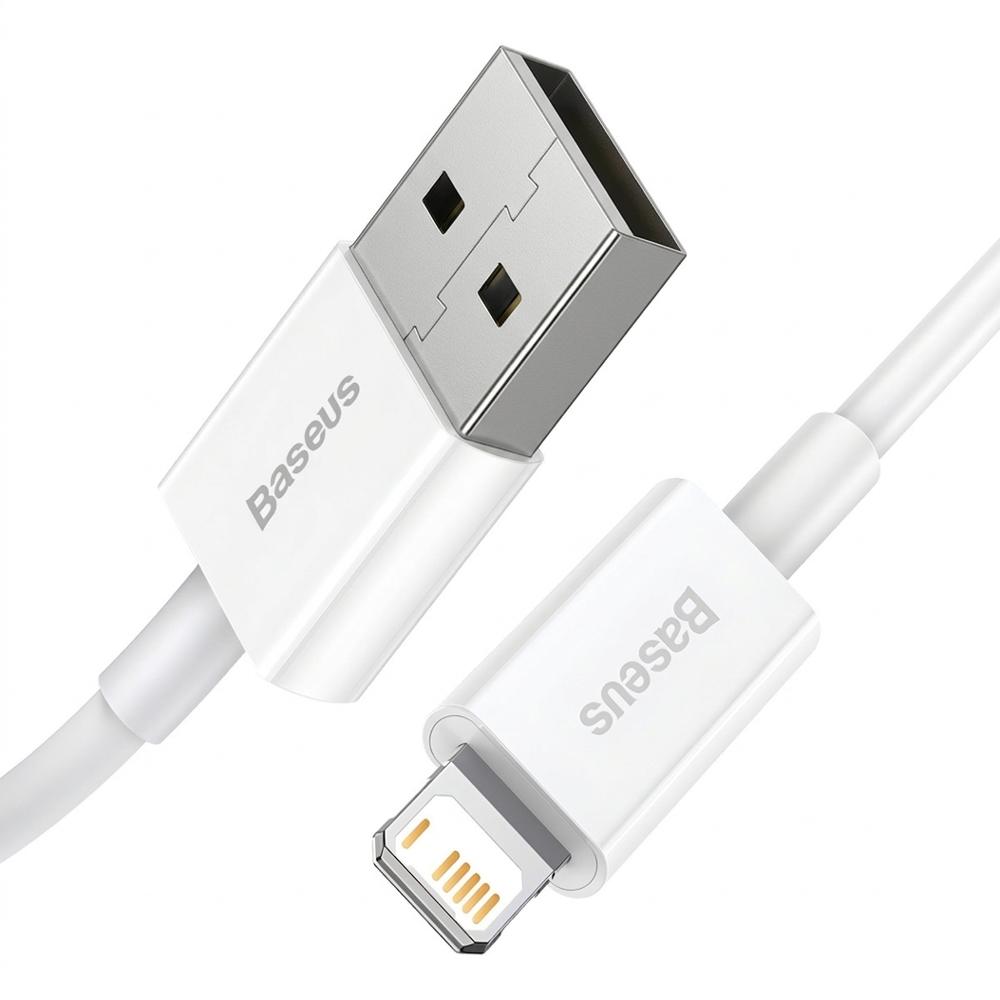 Cable Baseus Usb A Lightning 1M Blanco Cable Baseus Usb A Lightning 1M Blanco