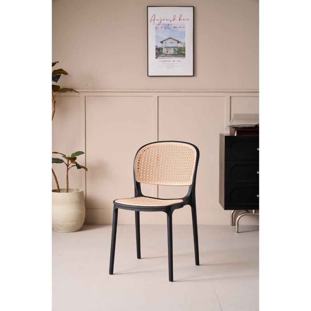 Silla Nest, Color Negro Y Taupe, Con Espaldar img #2