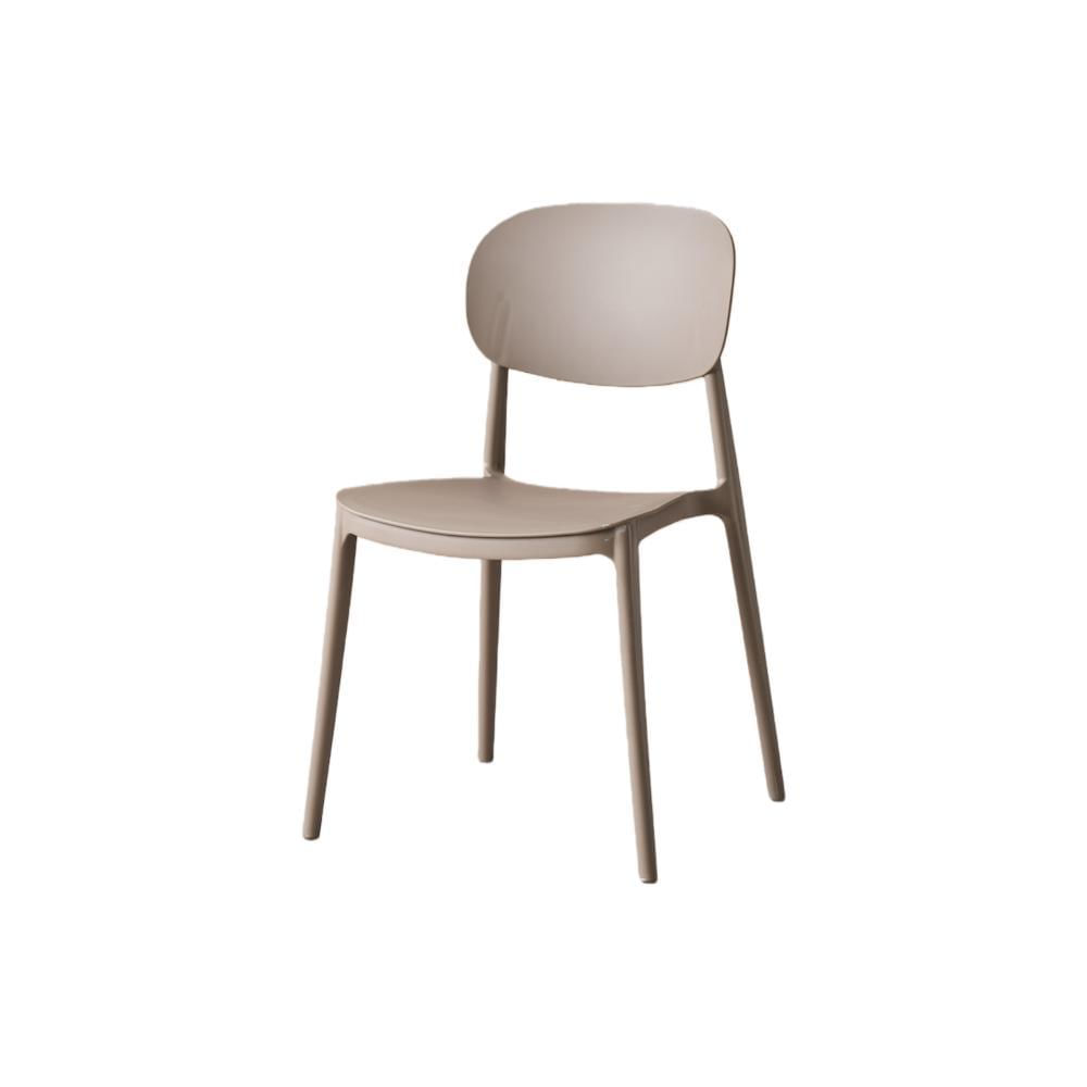 Silla Milan, Color Taupe, Con Espaldar Y Diseño Moderno