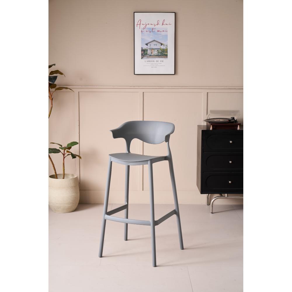 Silla Para Bar Elena, Color Gris Oscuro, Diseño Moderno img #2