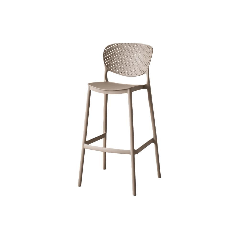 Silla Para Bar Rio, Color Taupe, Diseño Moderno