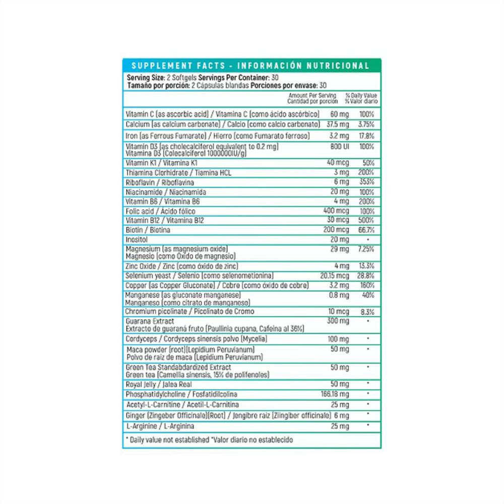 Activin X 60 Softgels Nutrivita img #2