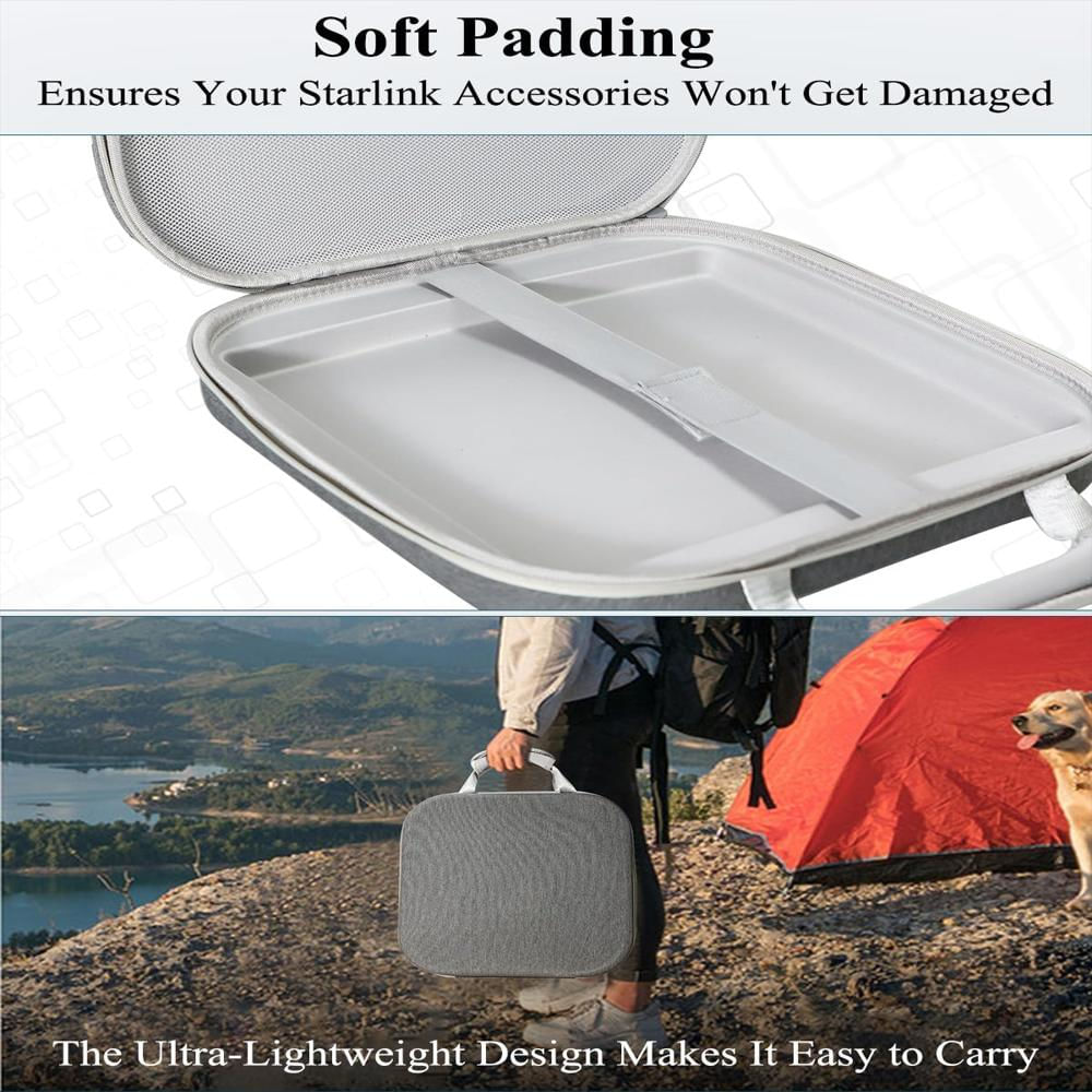 Estuche De Viaje Starlink Mini Impermeable Anti Golpes Gris img #3
