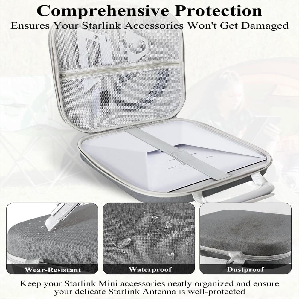 Estuche De Viaje Starlink Mini Impermeable Anti Golpes Gris img #4