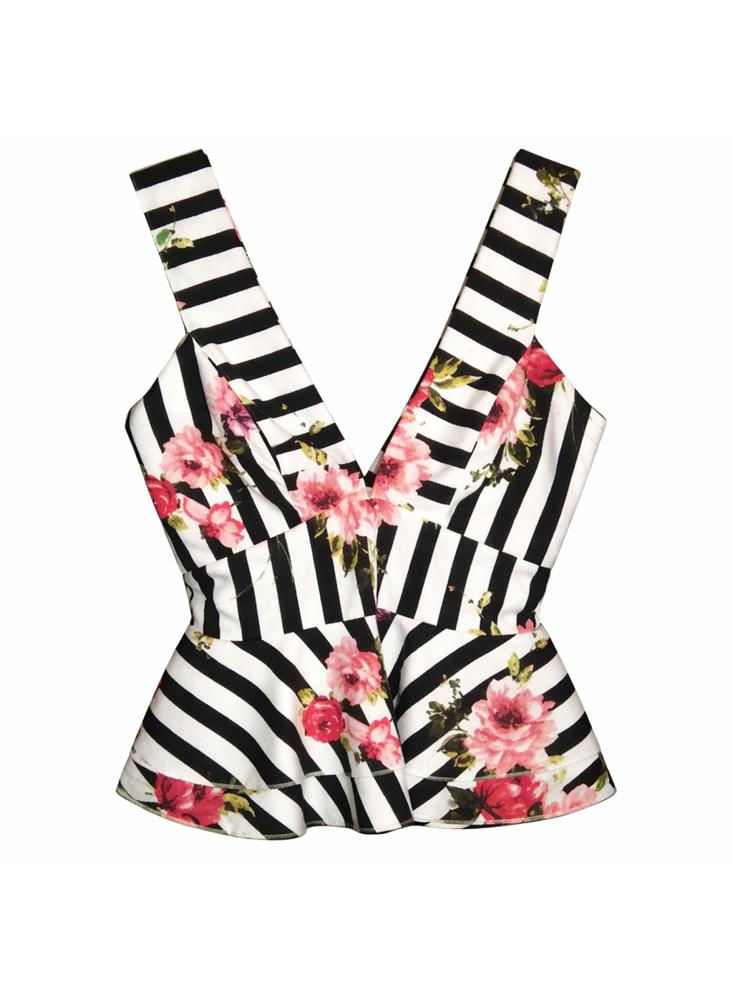 Blusa Rayas Blancas Y Negras