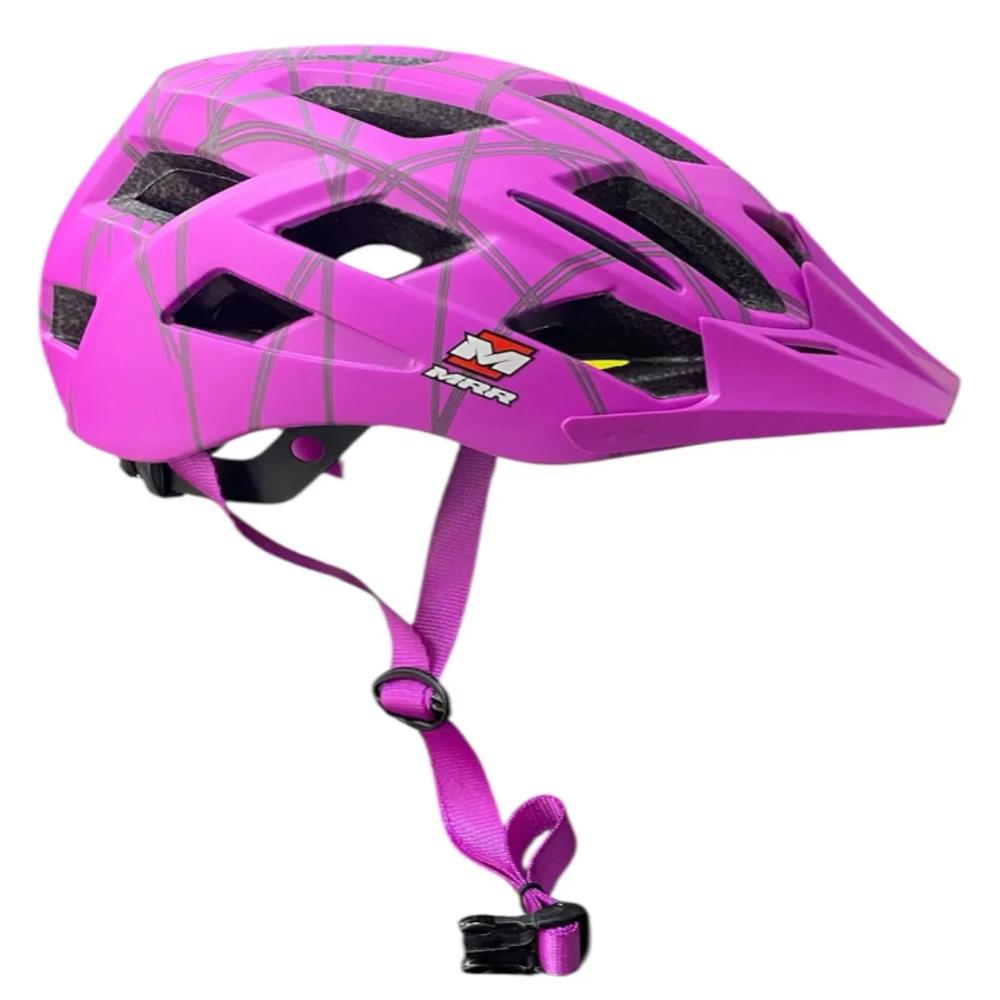 Casco Ciclismo Con Luz Y Graduacion Morado img #1