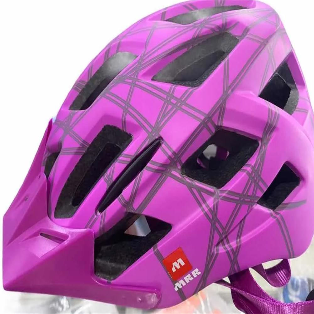 Casco Ciclismo Con Luz Y Graduacion Morado img #2