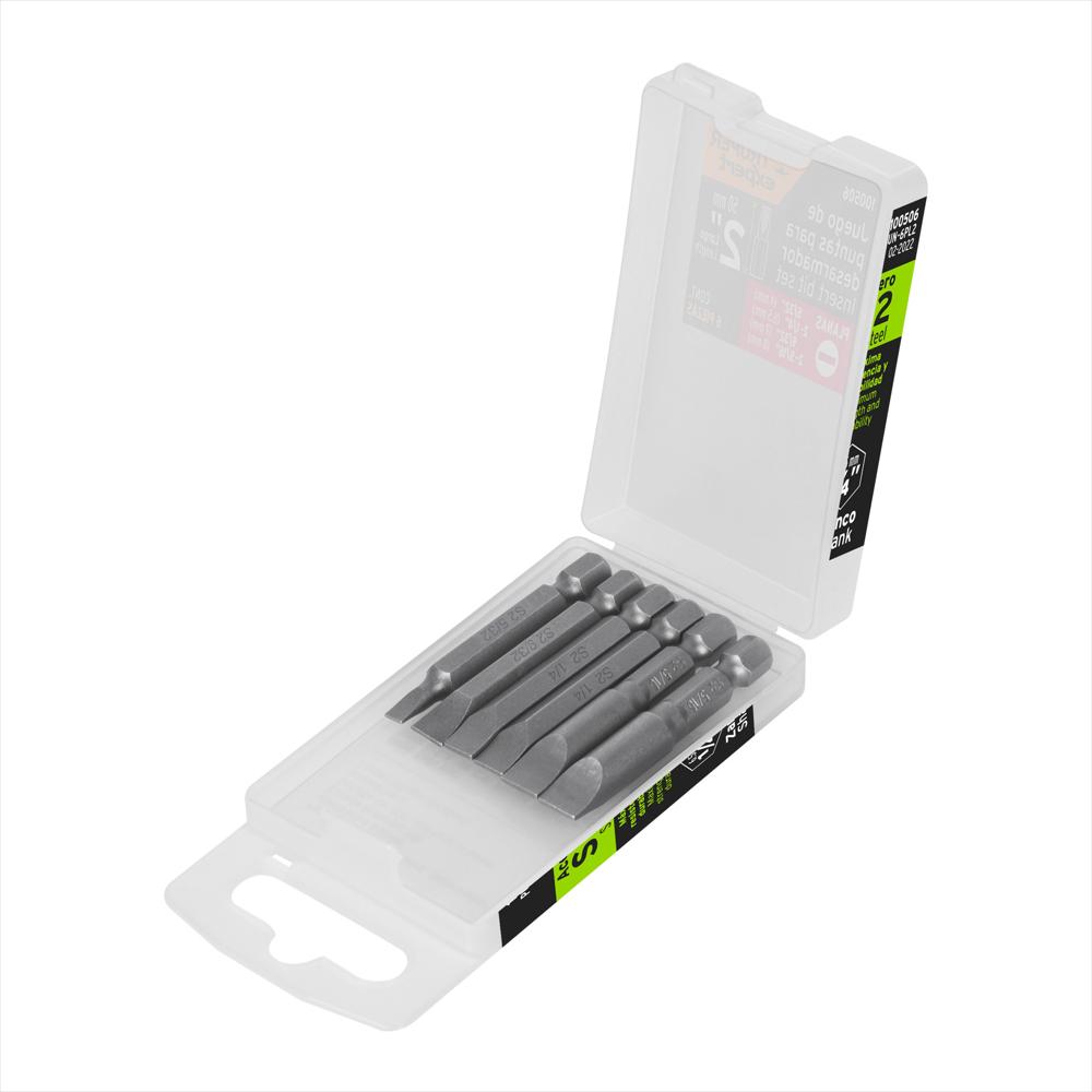 Set 6 Puntas Planas Pala Combinada Largo 2'' Truper Expert img #1
