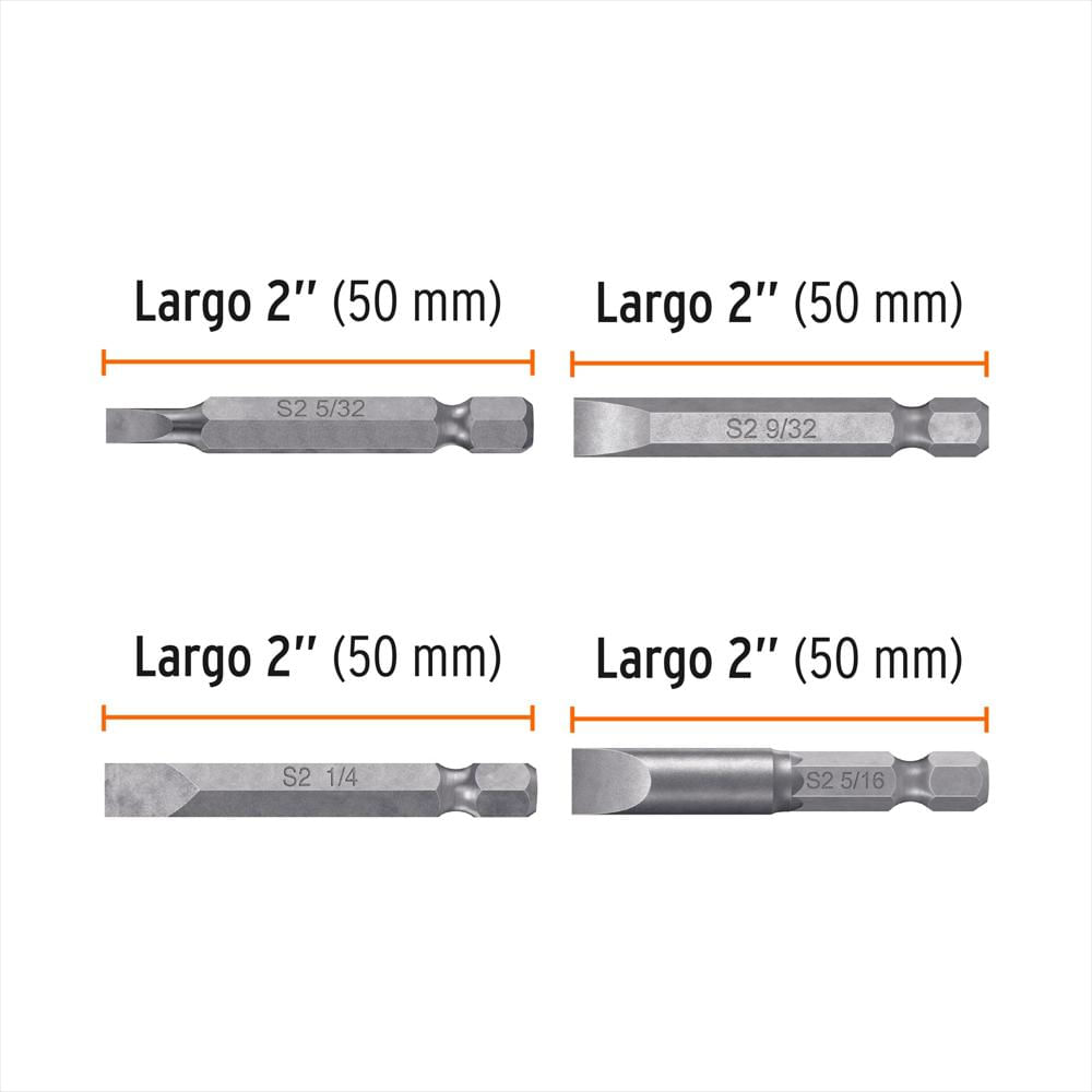 Set 6 Puntas Planas Pala Combinada Largo 2'' Truper Expert img #3
