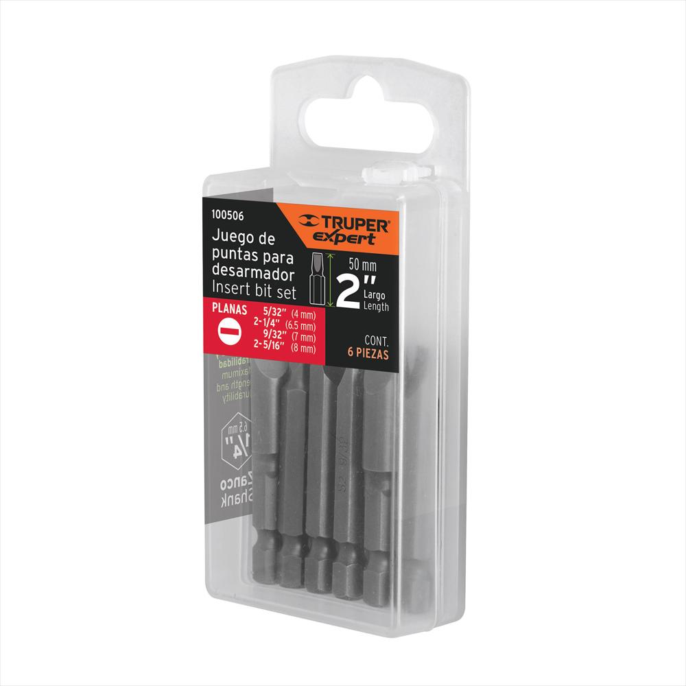 Set 6 Puntas Planas Pala Combinada Largo 2'' Truper Expert img #5