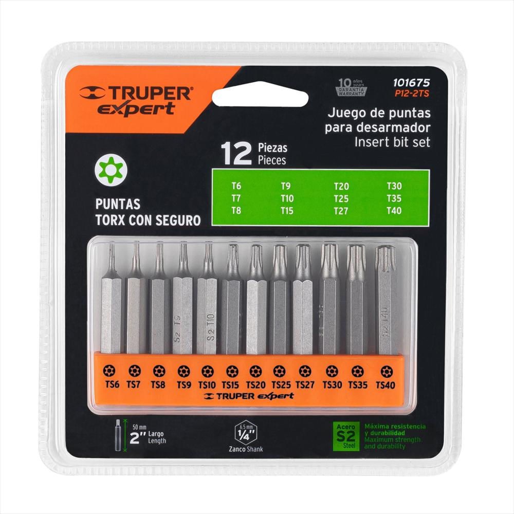 Set 12 Puntas Torx Largo 2'' Pin Seguro 1/4'' Truper Expert img #5