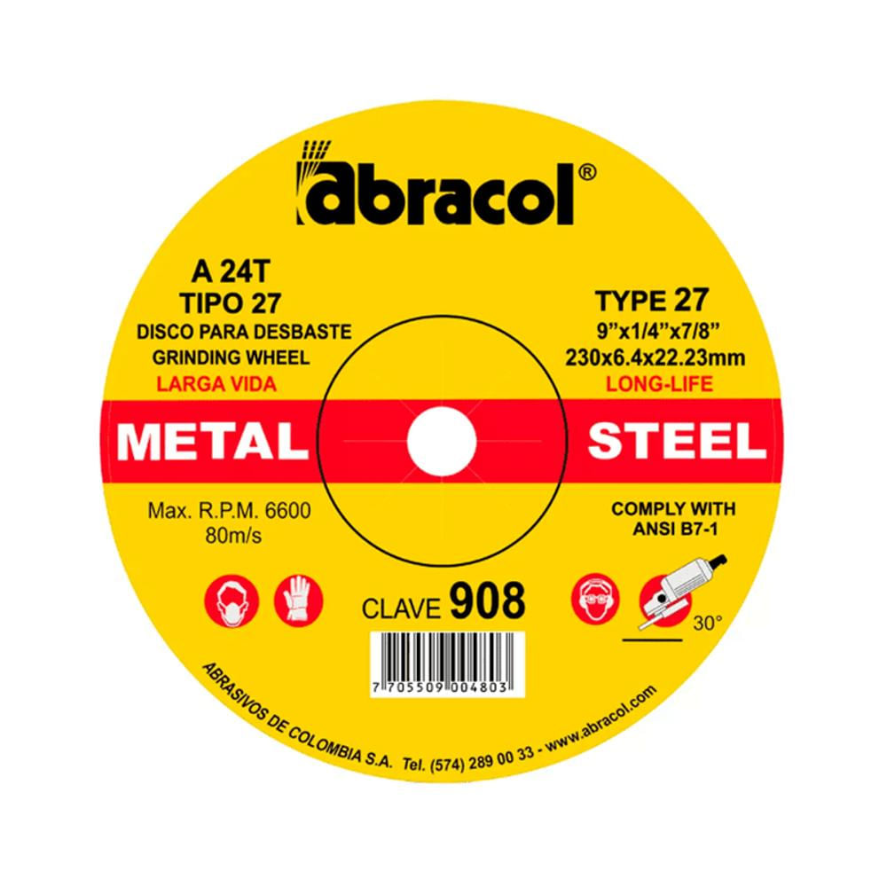 Disco Para Pulir Cd 9 X 1/4 A 908 Abracol img #1
