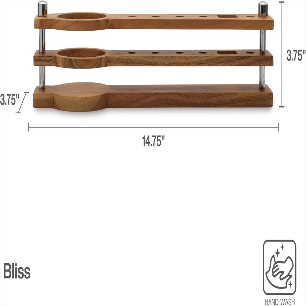 Juego De Herramientas De Barra Bliss Con Soporte De Madera, 8 Piezas img #4