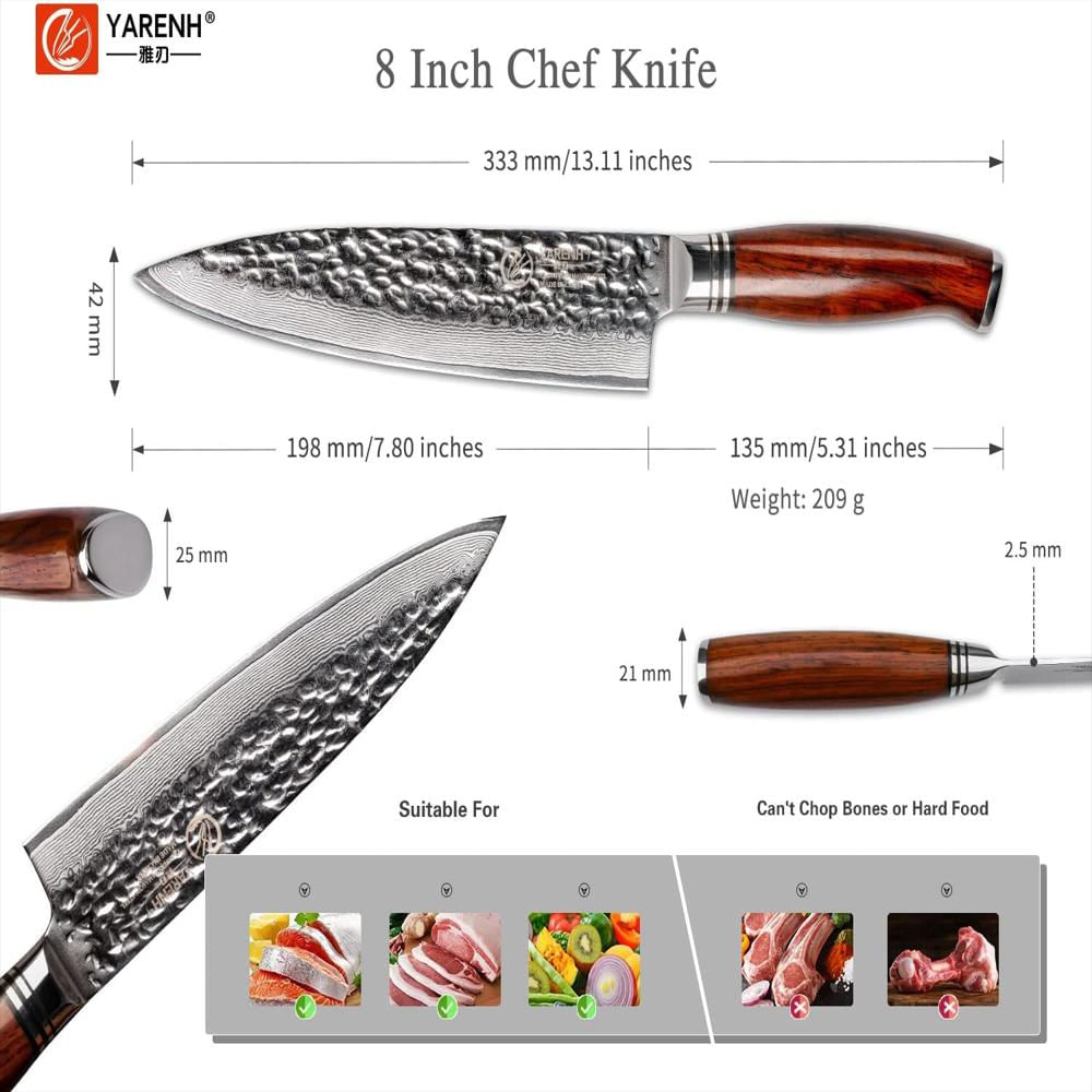Cuchillo De Chef Damasco: Precisión Y Elegancia En Cada Corte img #3
