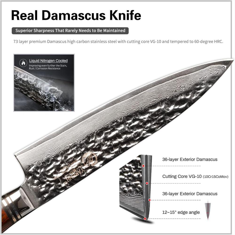 Cuchillo De Chef Damasco: Precisión Y Elegancia En Cada Corte img #5