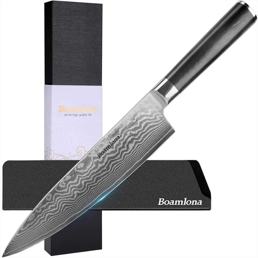 Cuchillo De Cocina Profesional Con Hoja Damasco De 67 Capas img #1