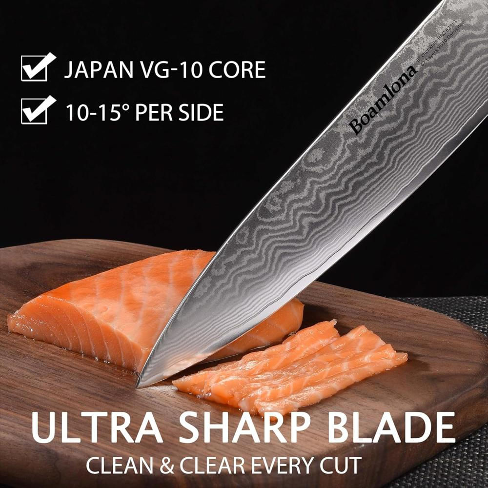 Cuchillo De Cocina Profesional Con Hoja Damasco De 67 Capas img #5