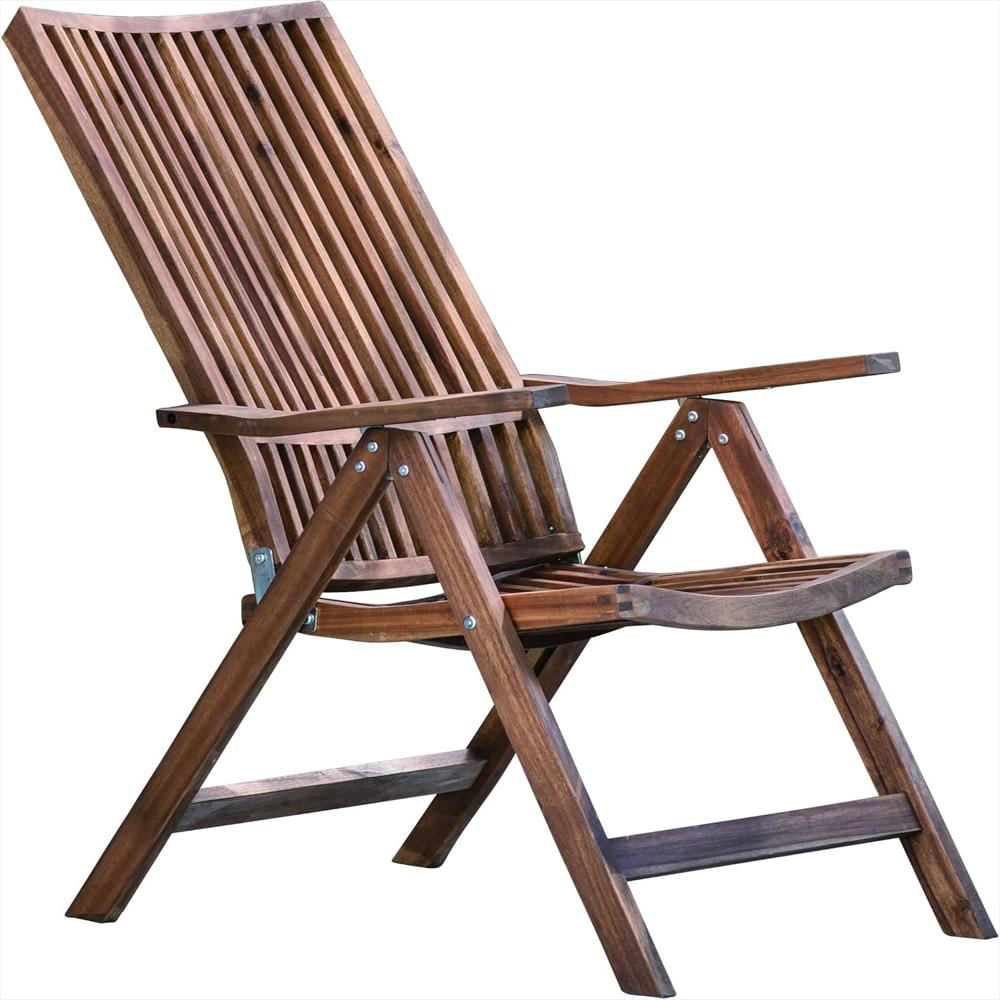 Silla Ab Home Acacia Natural Ajustable 5 Posiciones Plegable Interior/Exterior 18.9 img #1