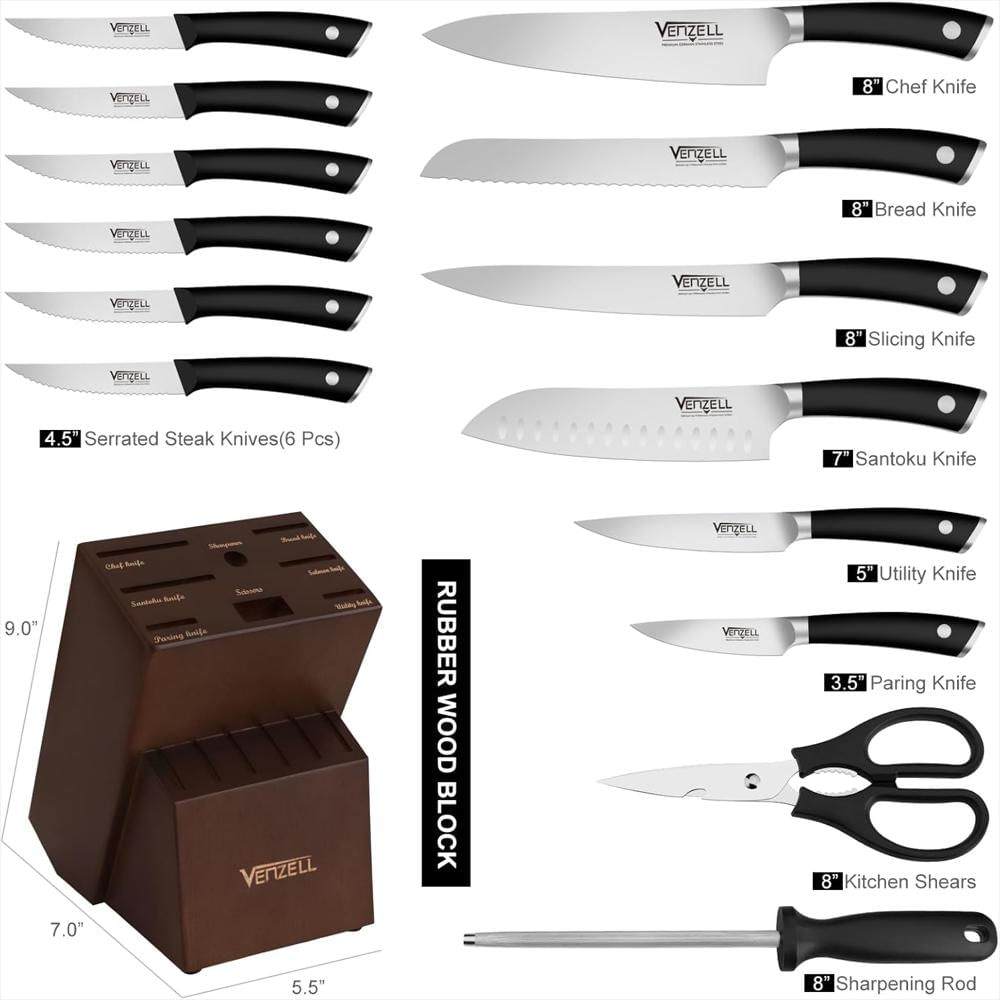 Juego De Cuchillos Venzell: Precisión Profesional Para Tu Cocina img #3
