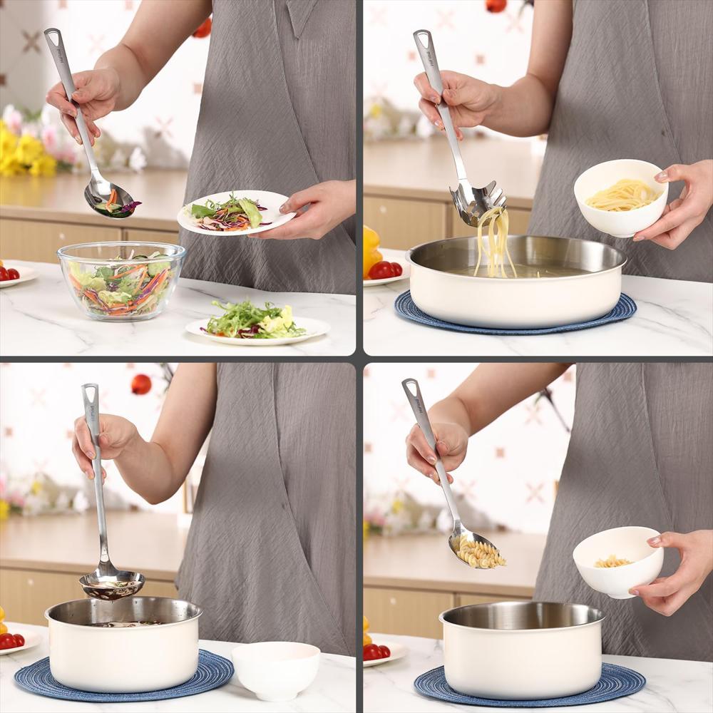 Juego De Utensilios De Cocina En Acero Inoxidable img #5