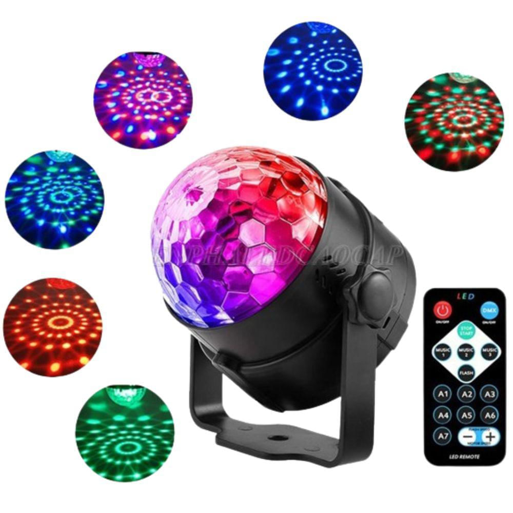 Luz Led Fiesta Mini Bola Disco img #2