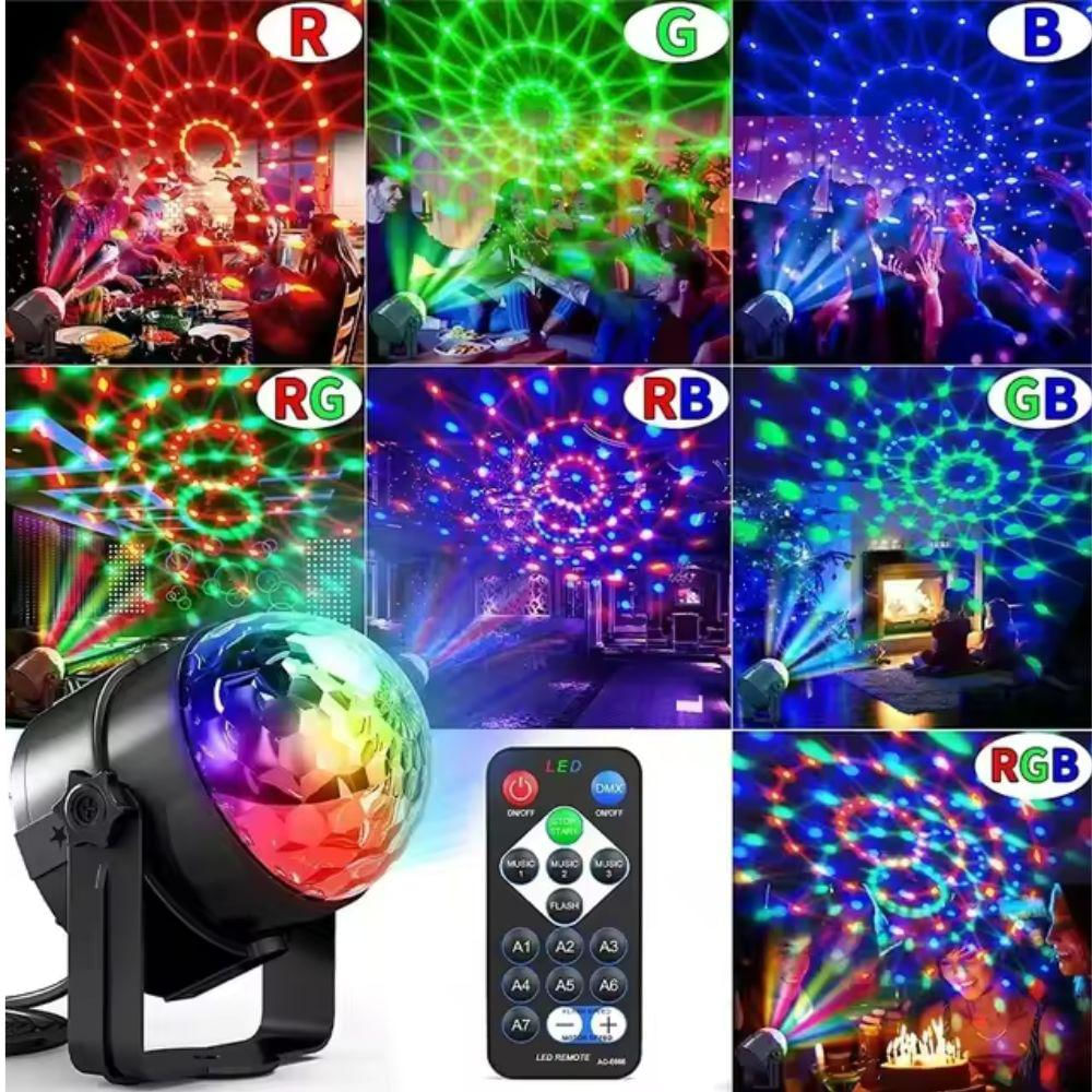 Luz Led Fiesta Mini Bola Disco img #4