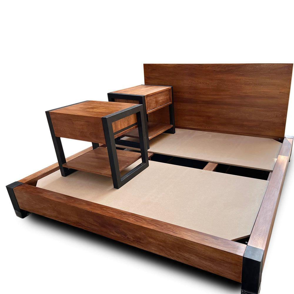Cama Anything Queen Roble Y Metal img #1