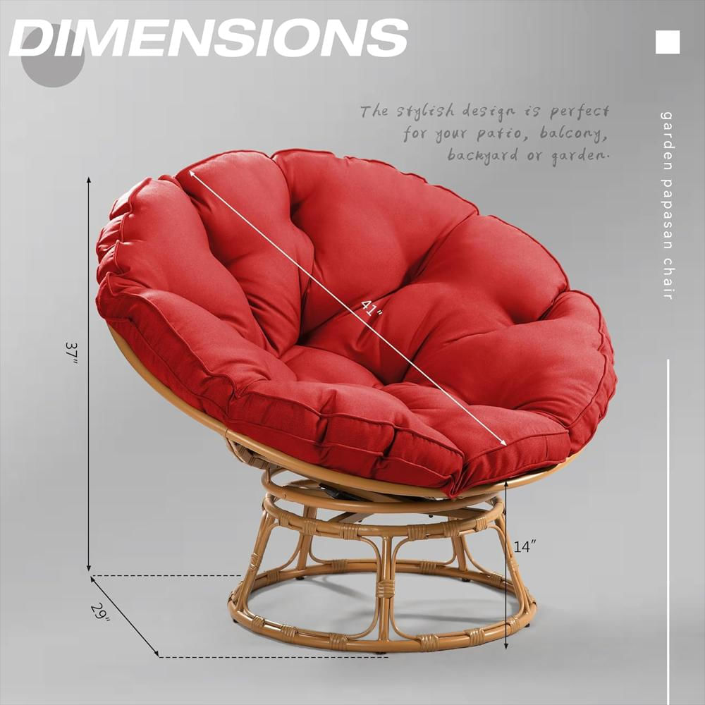 Silla Giratoria Papasan: Confort Y Estilo En Cada Giro img #2