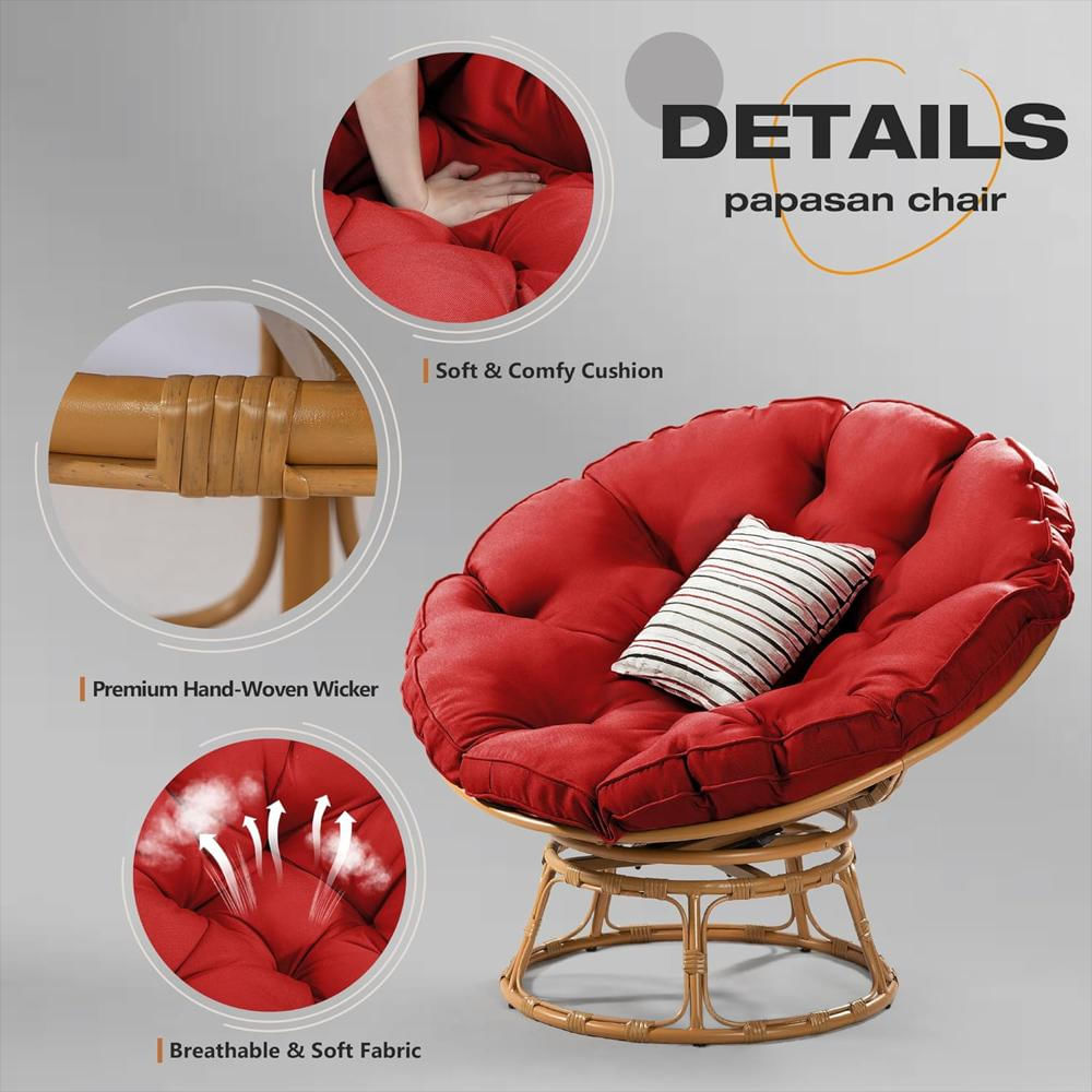 Silla Giratoria Papasan: Confort Y Estilo En Cada Giro img #5